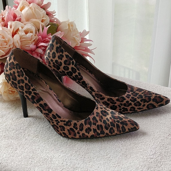 Suzy Shier Shoes - Leopard Print High Heel Shoes